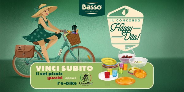 Vinci una E-Bike Canellini con il concorso "Happy Vita" di Olio Basso!